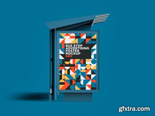 Bus Stop Advertising Poster Mockup 003