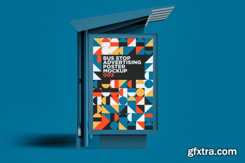 Bus Stop Advertising Poster Mockup 003