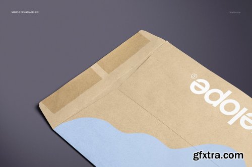 CreativeMarket - Brown Paper Envelope Mockup Set 4528517