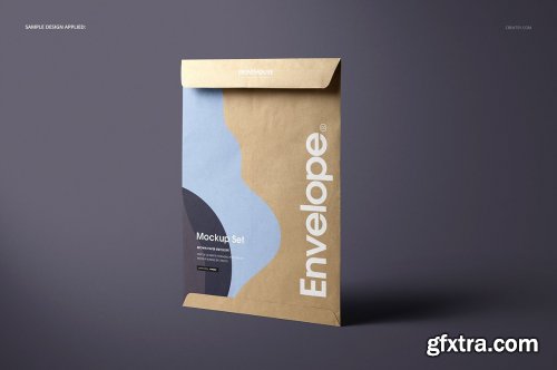 CreativeMarket - Brown Paper Envelope Mockup Set 4528517