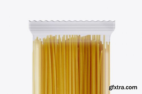 CreativeMarket - Clear Bag With Pasta Mockup 5558044