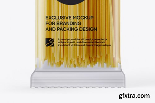 CreativeMarket - Clear Bag With Pasta Mockup 5558044