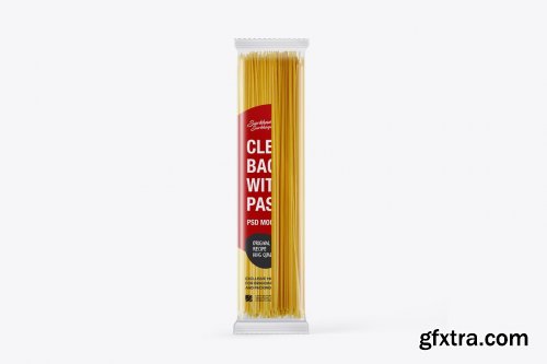 CreativeMarket - Clear Bag With Pasta Mockup 5558044