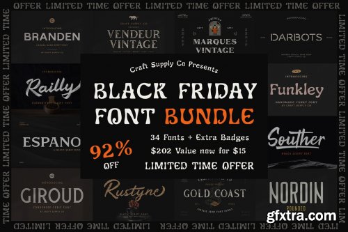 BLACK FRIDAY Font Bundle