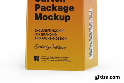 CreativeMarket - Carton Package With Plastic Cap 5558122