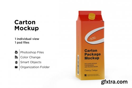 CreativeMarket - Carton Package With Plastic Cap 5558124