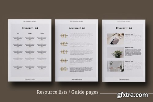 CreativeMarket - eCourse Workbook InDesign template 4663195