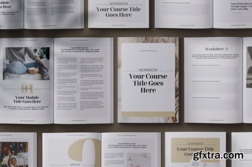 CreativeMarket - eCourse Workbook InDesign template 4663195