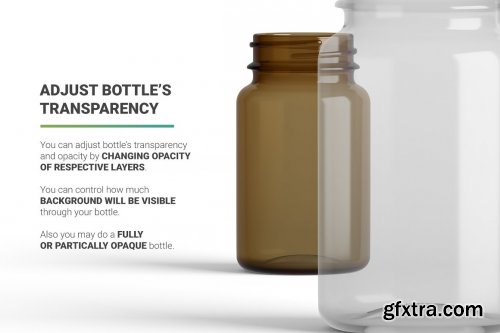 CreativeMarket - Vitamins Bottle Mockup 5268107