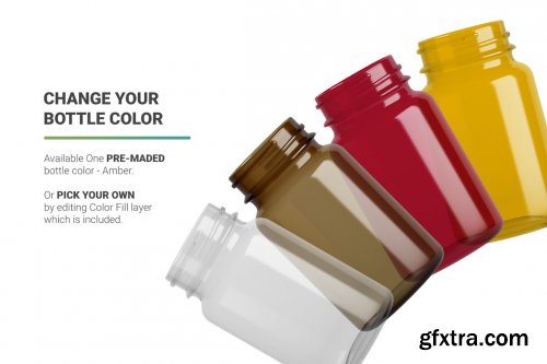 CreativeMarket - Vitamins Bottle Mockup 5268107