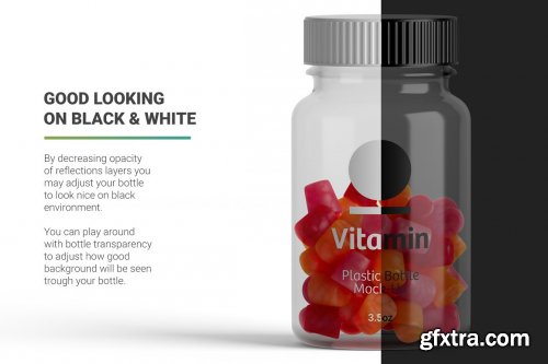 CreativeMarket - Vitamins Bottle Mockup 5268107