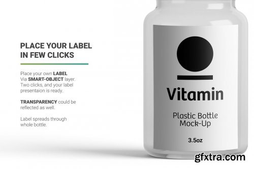 CreativeMarket - Vitamins Bottle Mockup 5268107