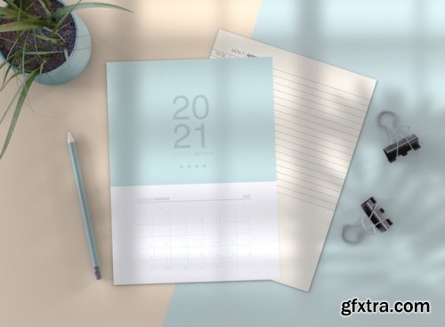 Calendar mockup - 20 PSD