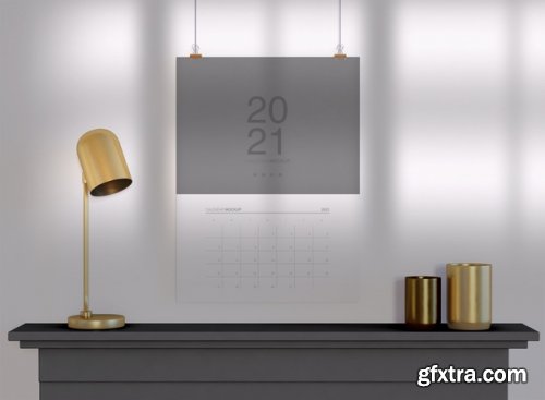 Calendar mockup - 20 PSD