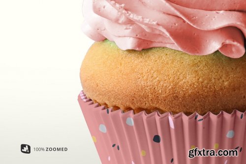 CreativeMarket - Frontview Cupcake Casing Mockup 5051794