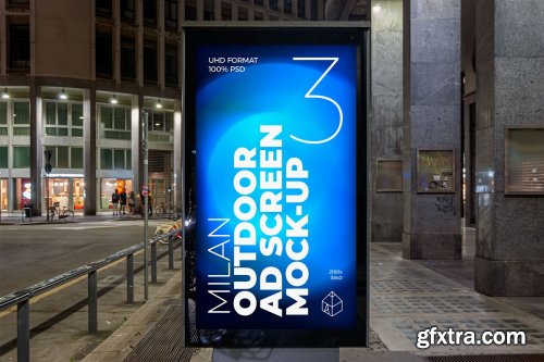 CreativeMarket - Milan Outdoor Ad Screen MockUps Set 5471499