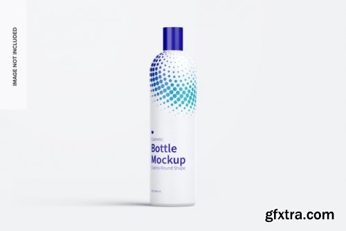 8 oz / 240 ml rounded cosmetic bottles mockup