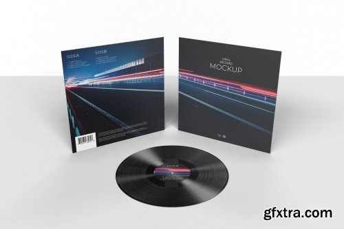 CreativeMarket - Vinyl Record Mockup 3 5392882