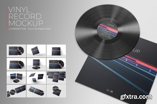 CreativeMarket - Vinyl Record Mockup 3 5392882