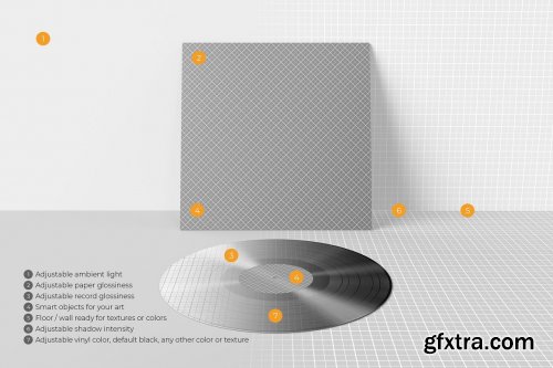 CreativeMarket - Vinyl Record Mockup 3 5392882