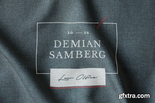 Fabric Print Effect Logo Mockup 5550468