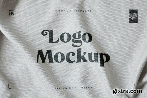 Fabric Print Effect Logo Mockup 5550468