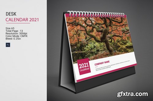 CreativeMarket - Desk Calendar 2021 (Updated) 5518250