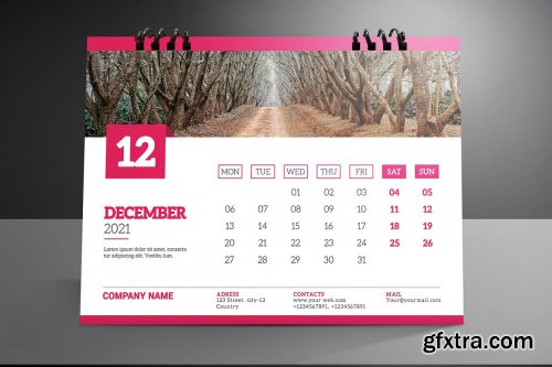 CreativeMarket - Desk Calendar 2021 (Updated) 5518250