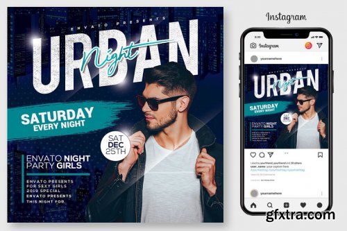 CreativeMarket - 100 Night Club Party Flyers Bundle 4496766
