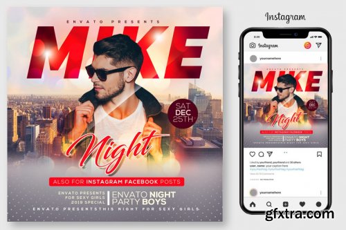 CreativeMarket - 100 Night Club Party Flyers Bundle 4496766