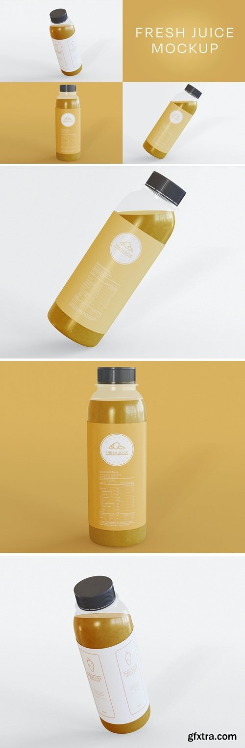 Fresh Juice Bottle Mockup
