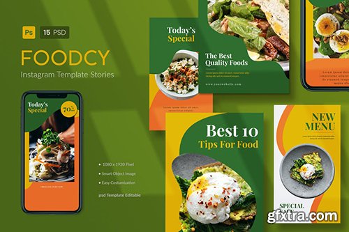 Green Food Instagram Stories Template