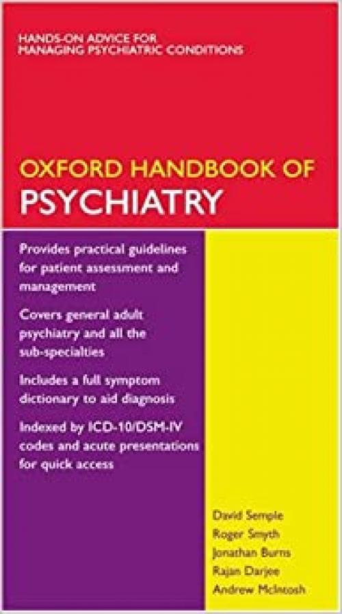  Oxford Handbook of Psychiatry (Oxford Handbooks Series) 