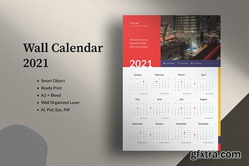 Wall Calendar 2021 ERBY8HD Wall Calendar 2021 ERBY8HD