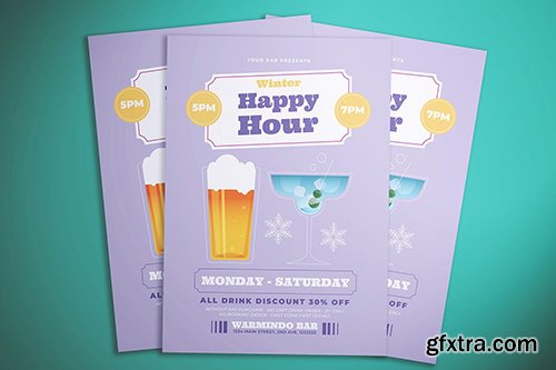 Winter Happy Hour Flyer Winter Happy Hour Flyer