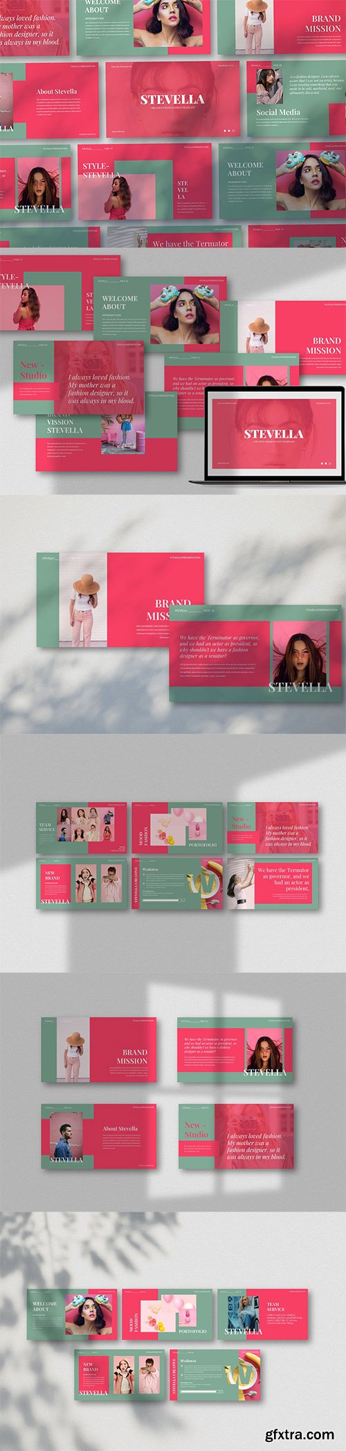 Stevella Creative Powerpoint, Keynote and Google Slides Template