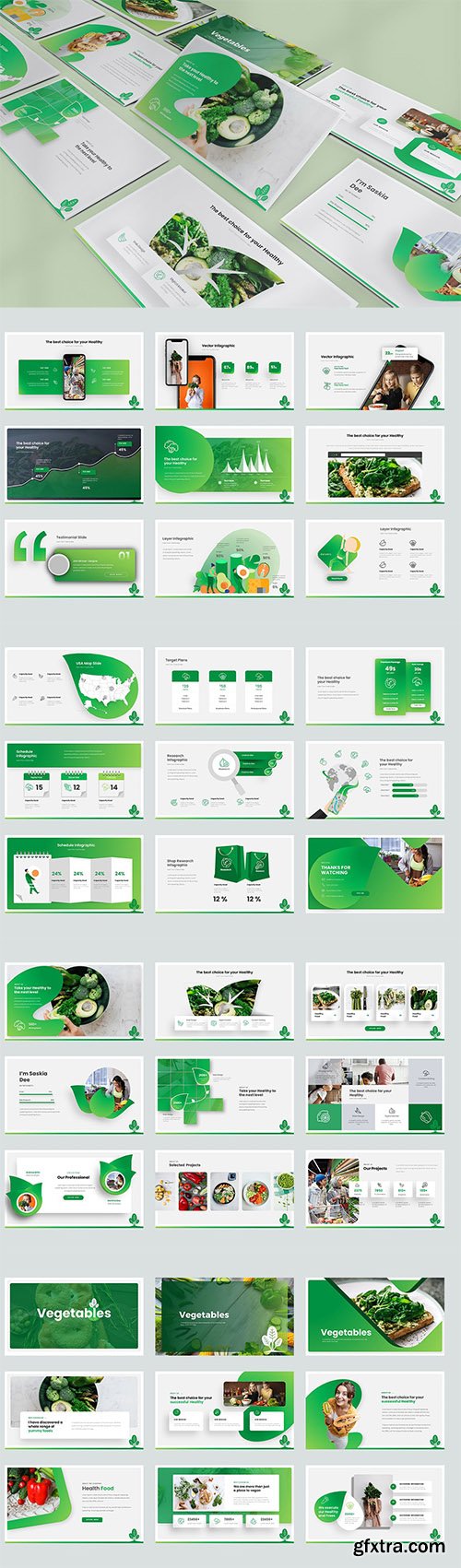 Vegetables Powerpoint, Keynote and Google Slides Template