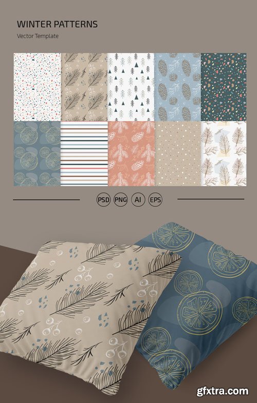 Winter Patterns Vector Templates + PSD Winter Patterns Vector Templates + PSD