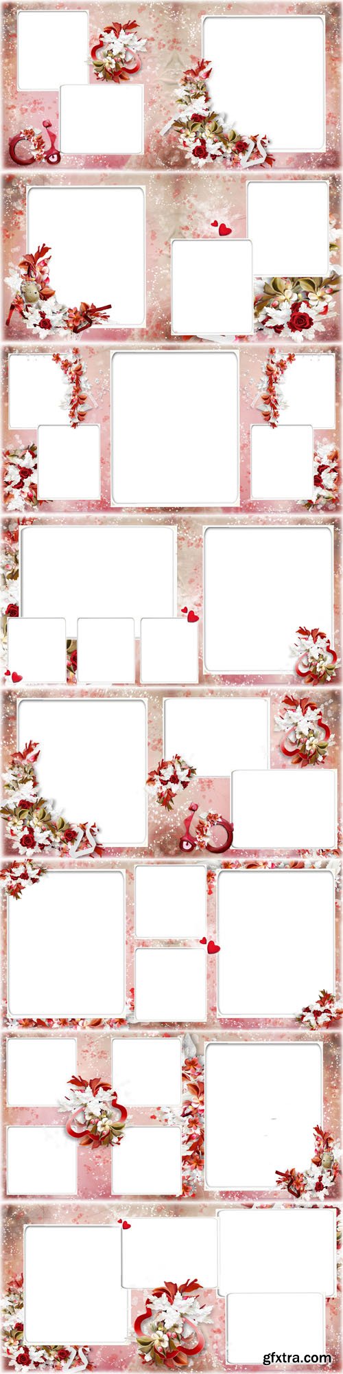 Winter Photo Album in Pink with Flowers PSD Templates Winter Photo Album in Pink with Flowers PSD Templates