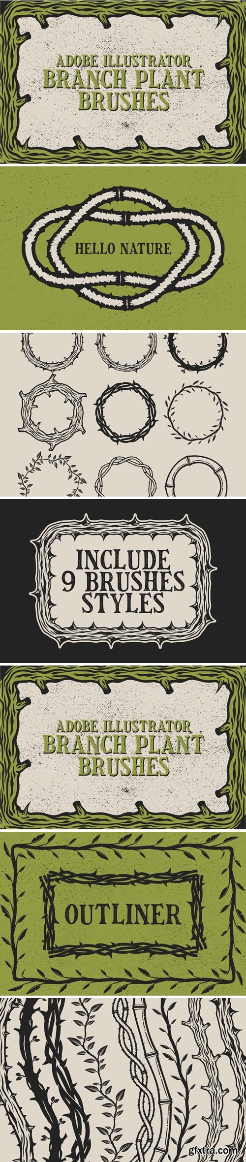 Branch Plant Brushes Illustrator