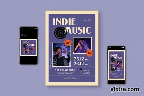 Indie Music Flyer Pack Indie Music Flyer Pack
