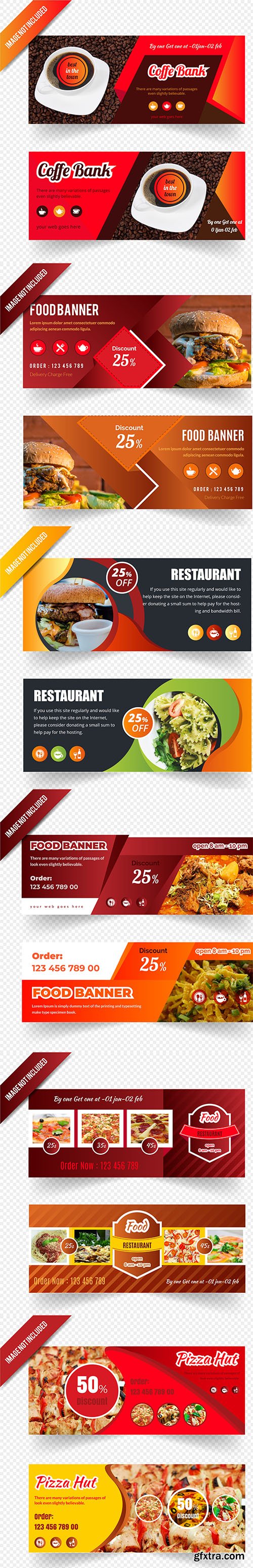 Banners for Cafes and Restaurants - Vector Clipart Banners for Cafes and Restaurants - Vector Clipart