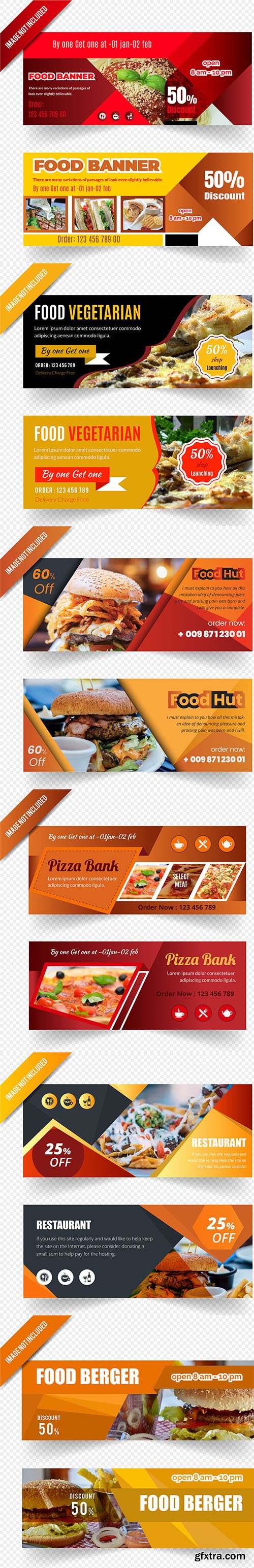 Banners for Cafes and Restaurants - Vector Clipart Banners for Cafes and Restaurants - Vector Clipart