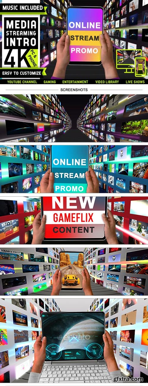 Videohive - Media Streaming Content Intro Logo - 29327378