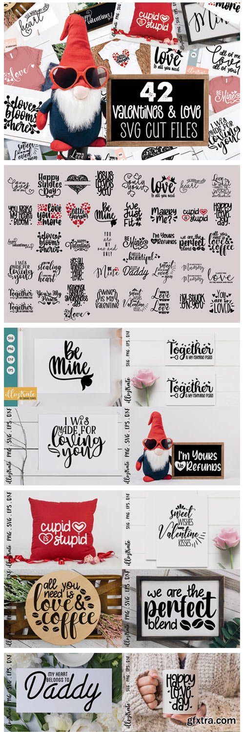 Valentine's Day SVG Bundle - I Love 6994203