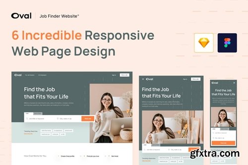 Oval Job Finder Website Design