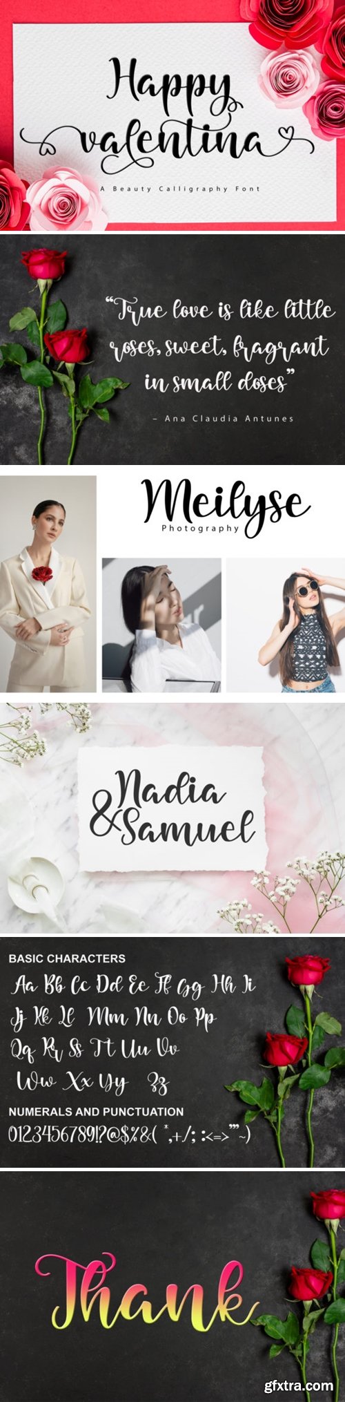 Happy Valentina Font