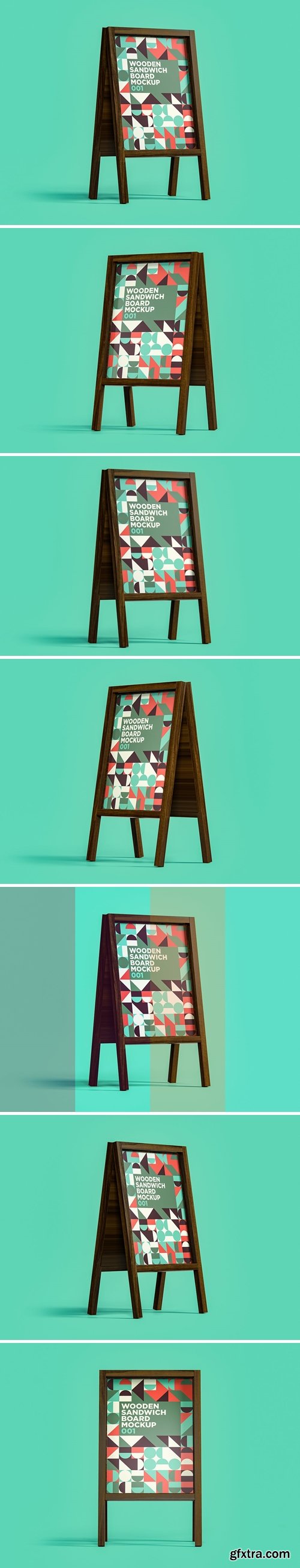 Wooden Sandwich Board Mockup 001