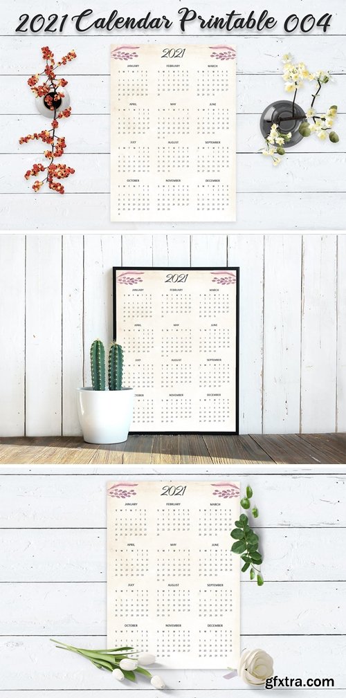 Calendar 2021 Printable Template 004