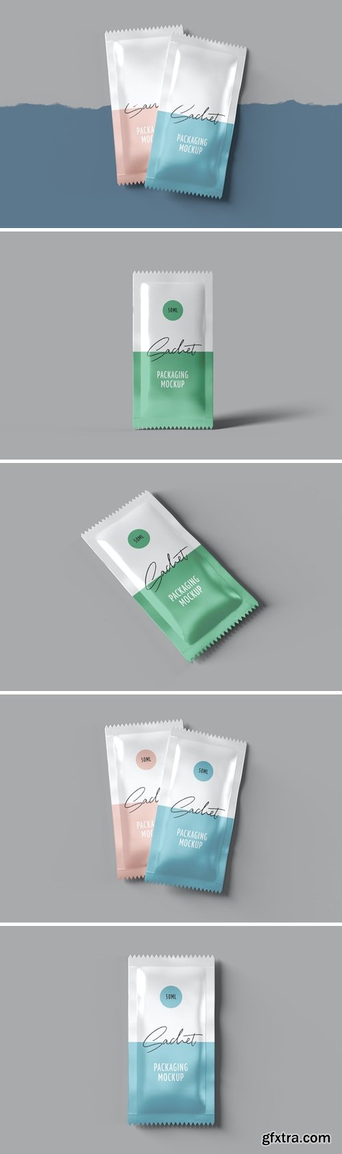 Sachet Packaging Mockups » GFxtra